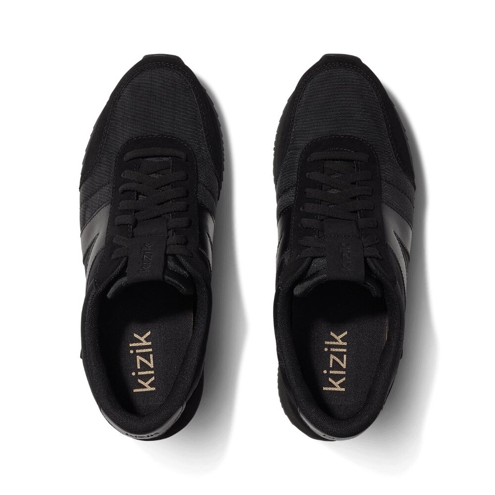 Kizik Milan Sneakers - NEW in box - Black on Black - Hands free slip on laces - Picture 3 of 3
